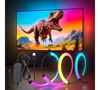 Lumtang 32 Inch PC Monitor Backlight, RGBIC LED Light Strips Synchronous with Screen Colour and Music for Games, Movies etc. Easy to Use without Camera, Software Control