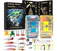 LUMYCE Advent Calendar 2025: Fishing Advent Calendar 2025 for Adult Man Teen Boys - 24 Lures for Men Father Grandpa Brother Boyfriend Christmas Gifts