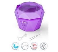LUMYSPACE Ultrasonic Retainer Cleaner - 180ML 45kHz/25W Denture Cleaner Machine for Mouth Guards, Braces, Toothbrush Heads, Jewelry, Dental Cleaner Pod with U-V-C Lamp