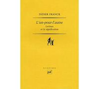 L'un-pour-l'autre. Levinas et la signification