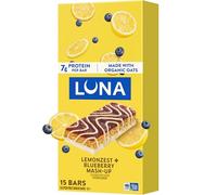 Luna BAR - Gluten Free Snack Bars - Lemon Zest & Blueberry Flavor - (1.69 Ounce Snack Bar, 15 Count)
