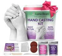 Luna Bean Hand Casting Kit Keepsake - Large Plaster Statue Mould Set Holding Hand Crafts for Couples, Adults and Kids, Wedding, Friends, Anniversary