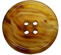 Luna Buttons Real Horn Brown 23 mm Pack of 8 (23 mm)