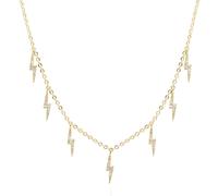 Luna Charles Beau Lightning Necklace - 14K Gold Plated