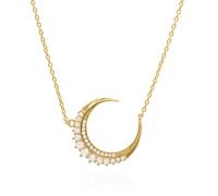 Luna Charles Stevie Moon Pendant Necklace - 18k Gold Plated