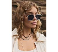 Luna Classic Aviator Sunglasses at Free People in Blue With Silver - female