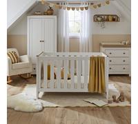 Luna Cot Bed - White & Oak