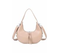 Luna Cresecent Shaped PU Leather Crossbody Shoulder Bag with Adjustable Strap Fontanella Fashion Beige One Size