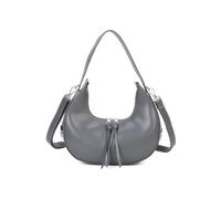 Luna Cresecent Shaped PU Leather Crossbody Shoulder Bag with Adjustable Strap Fontanella Fashion Dark Grey One Size