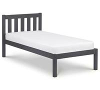 Luna Dark Grey Slatted 4ft 6in Double Bed
