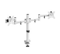 Luna double flat screen monitor arm - white