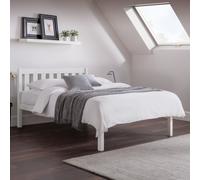 Luna - Double - White - Wooden - Low Foot-End Bed 4ft6 - Happy Beds