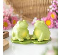 Luna Frog Salt & Pepper Shakers - Cute Ceramic Kitchen Decor