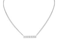 Luna Grace Cosmic Star Bar Necklace - Adjustable Celestial Jewellery for Women - Silver