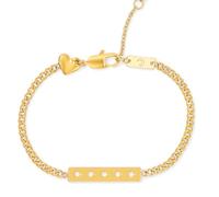 Luna Grace Womans Polished Stainless Steel Petite Cosmic Star Bar Bracelet - Adjustable Celestial Jewelry for Women - Gold