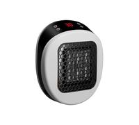 Luna Heater Plug In, 600W Portable Space Heaters, Mini Heater With Remote Control, Rapid Ceramic Heating In 3 Seconds, Ptc Ceramic Heating Element, 12 Hour Timer, LED Display (White)