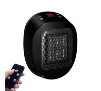 Luna Heater Plug In, Mini Electric Wall Heater with Remote Control, 3S Rapid Ceramic Heating, Compact & Portable Space Heater for Home Office Bedroom black