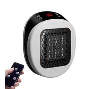 Luna Heater Plug In, Mini Electric Wall Heater with Remote Control, 3S Rapid Ceramic Heating, Compact & Portable Space Heater for Home Office Bedroom white