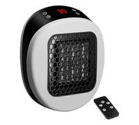 Luna Heater, Portable Luna Heater Plug In, Mini Heaters With Remote Control, Rapid Heating in 30 Seconds, Ptc Ceramic Heating Element, 12 Hour Timing, for Bedroom, Office & Desk (White)