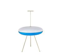 Luna Horizontal Floor Lamp Brass & White/Blue