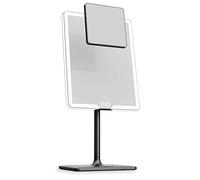 LUNA London ORBIT LED Vanity Mirror with Lights, 7X/1X Magnification, Dimmable & USB-C Rechargeable Tabletop Mirror - Phantom Black