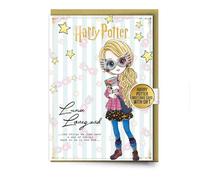 Harry Potter Luna Lovegood Character Greetings Card Glasses Pinbadge HPGC0492 - Zinc Alloy / Copper / Aluminium / Card