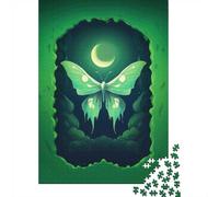 Luna Moon Moth Jigsaw Puzzle for Adults, 1000 Pieces, 52x38cm/1000pcs, Fresh Winter Hobby, Relaxing Home Time And January Evenings