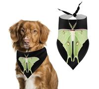 Luna Moth Beautiful Butterfly Printed Dog Bandanas Funny Pets Triangle Scarf Puppies Handkerchief for Small Medium Large Dogs Cats Pet