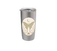 Luna Moth Celestial Botanical Boho Pastel Nature Art Stainless Steel Insulated Tumbler