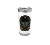 Luna Moth Celestial Botanical Moon Phases Gothic Boho Stainless Steel Insulated Tumbler