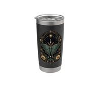 Luna Moth Celestial Botanical Moon Phases Gothic Boho Stainless Steel Insulated Tumbler
