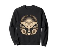 Luna Moth Cottagecore Sunburst Floral Nature Aesthetic Sweatshirt