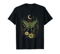 Luna Moth Cottagecore Vintage Grunge Floral Therian T-Shirt