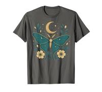 Luna Moth Crescent Moon Witchy Butterfly Mystic Cottagecore T-Shirt