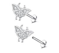 Luna Moth Earrings Sterling Silver Animal Dangle Drop Flat Back Cartilage Earrings Luna Moth Jewellery Gifts For Women