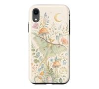Luna Moth Floral Moon Mushroom Witchy Celestial Garden Case for iPhone XR