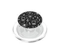 Luna Moth Floral Skull Crystal Eye Celestial Witchy Line PopSockets PopGrip for MagSafe