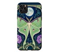 Luna Moth Full Moon Morning Glory Art Nouveau Case for iPhone 11 Pro Max