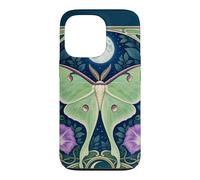 Luna Moth Full Moon Morning Glory Art Nouveau Case for iPhone 13 Pro