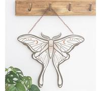 Luna Moth Hanging Sign - Elegant Wall Decor & Whimsical Charm