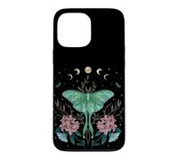 Luna Moth Moon Mystical Whimsigoth Art Episodic Drawing Case for iPhone 13 Pro Max