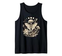 Luna Moth Moon Phases Botanical Butterfly Fairycore Art Tank Top