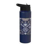Luna Moth Moon Phases Witchy Dark Academia Aesthetic Stainless Steel Insulated Water Bottle