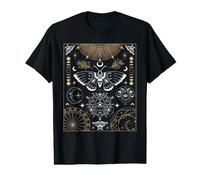 Luna Moth Moon Phases Witchy Dark Academia Aesthetic Value Graphic T-Shirt