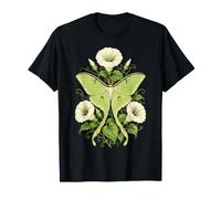 Luna Moth Moonflower Botanical Art Cottagecore Nature Lover T-Shirt