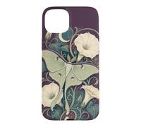 Luna Moth Moonflower Celestial Botanical Art Case for iPhone 15 Plus