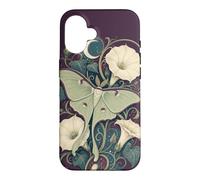 Luna Moth Moonflower Celestial Botanical Art Case for iPhone 16
