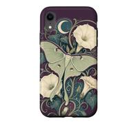 Luna Moth Moonflower Celestial Botanical Art Case for iPhone XR