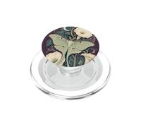 Luna Moth Moonflower Celestial Botanical Art PopSockets PopGrip for MagSafe