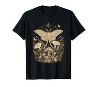 Luna Moth Mushroom Moon Phase Fairycore Cottagecore Botanica T-Shirt